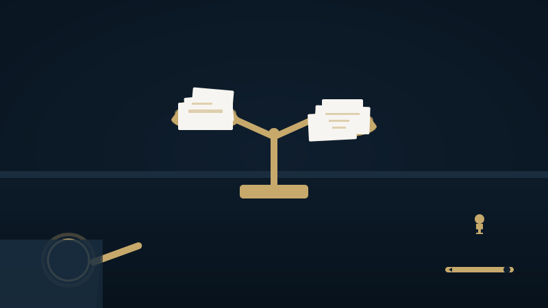 임금체불 핵심 쟁점인 근로자성과 임금 산정 범위를 나타낸 저울 일러스트