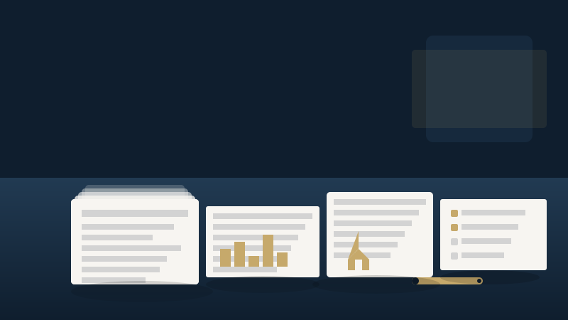 이혼 재산분할을 위한 증거 서류 수집 절차 일러스트