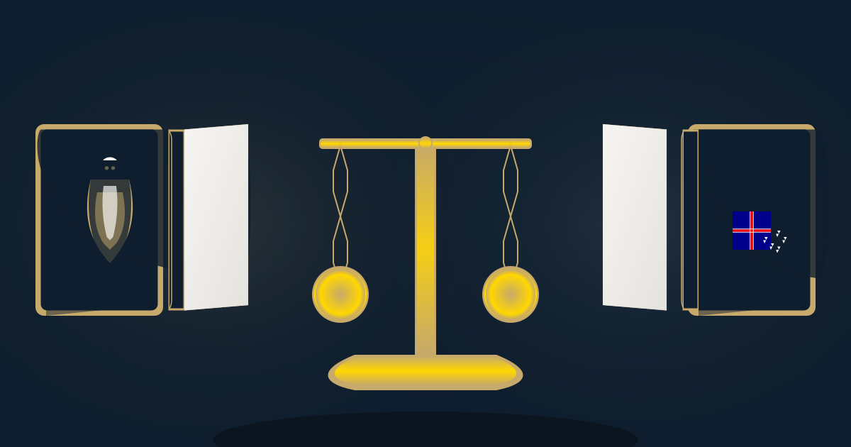 한국과 호주의 법적 분쟁 절차를 비교한 법률 문서 일러스트